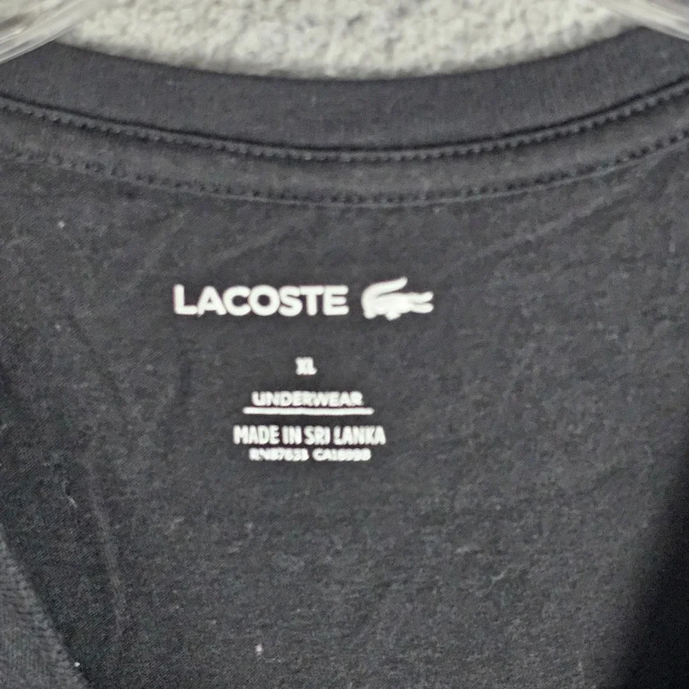 Lacoste T-Shirt Mens XL Black TH3321 Underwear Collection Logo
